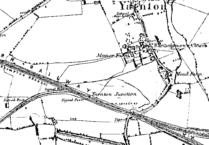 19th Century map of Yarnton Junction